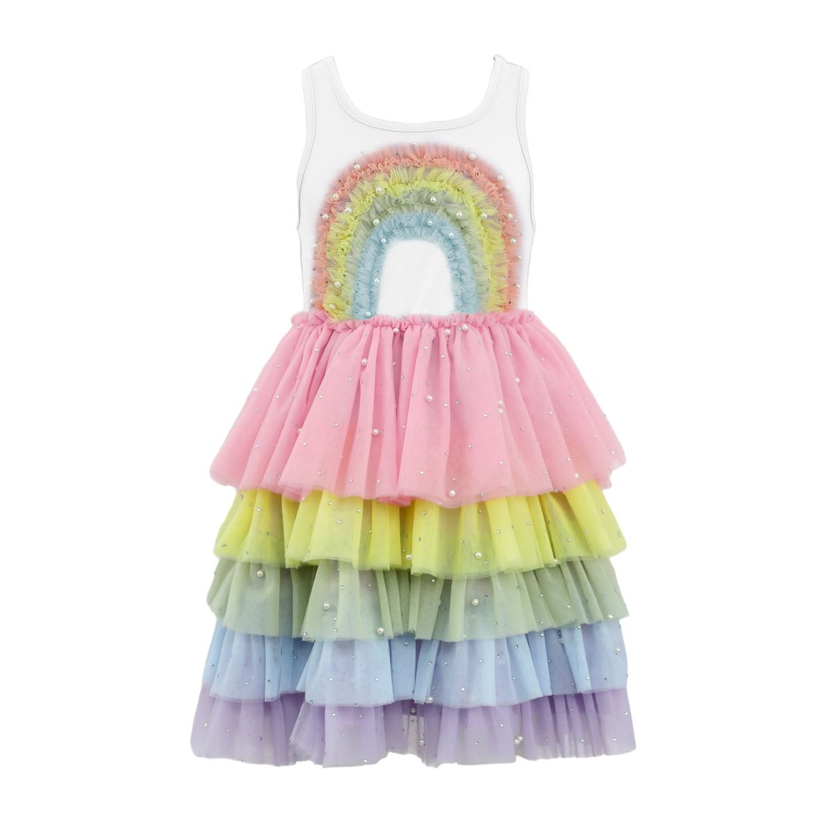 3D Rainbow Tank Dress