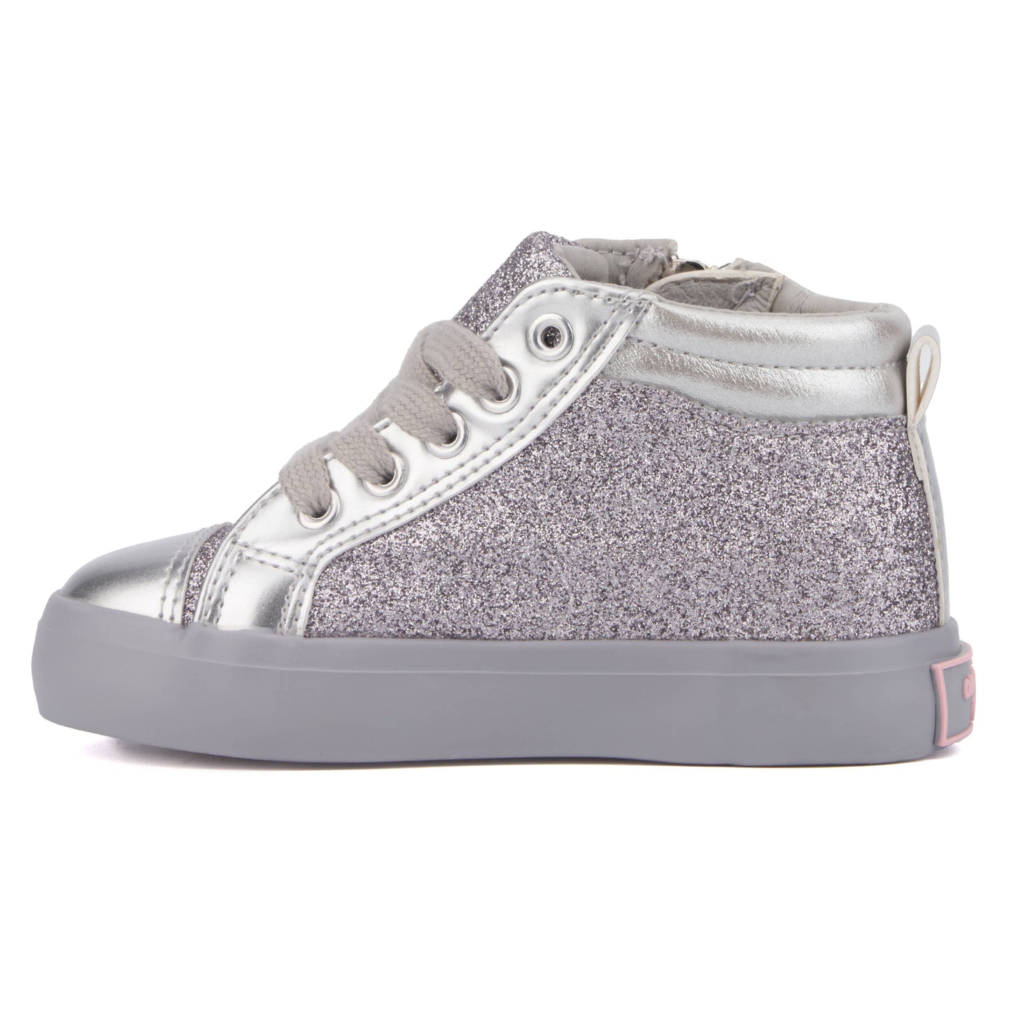 Olivia Miller Girl's Toddler Star High Top Sneakers: SILVER