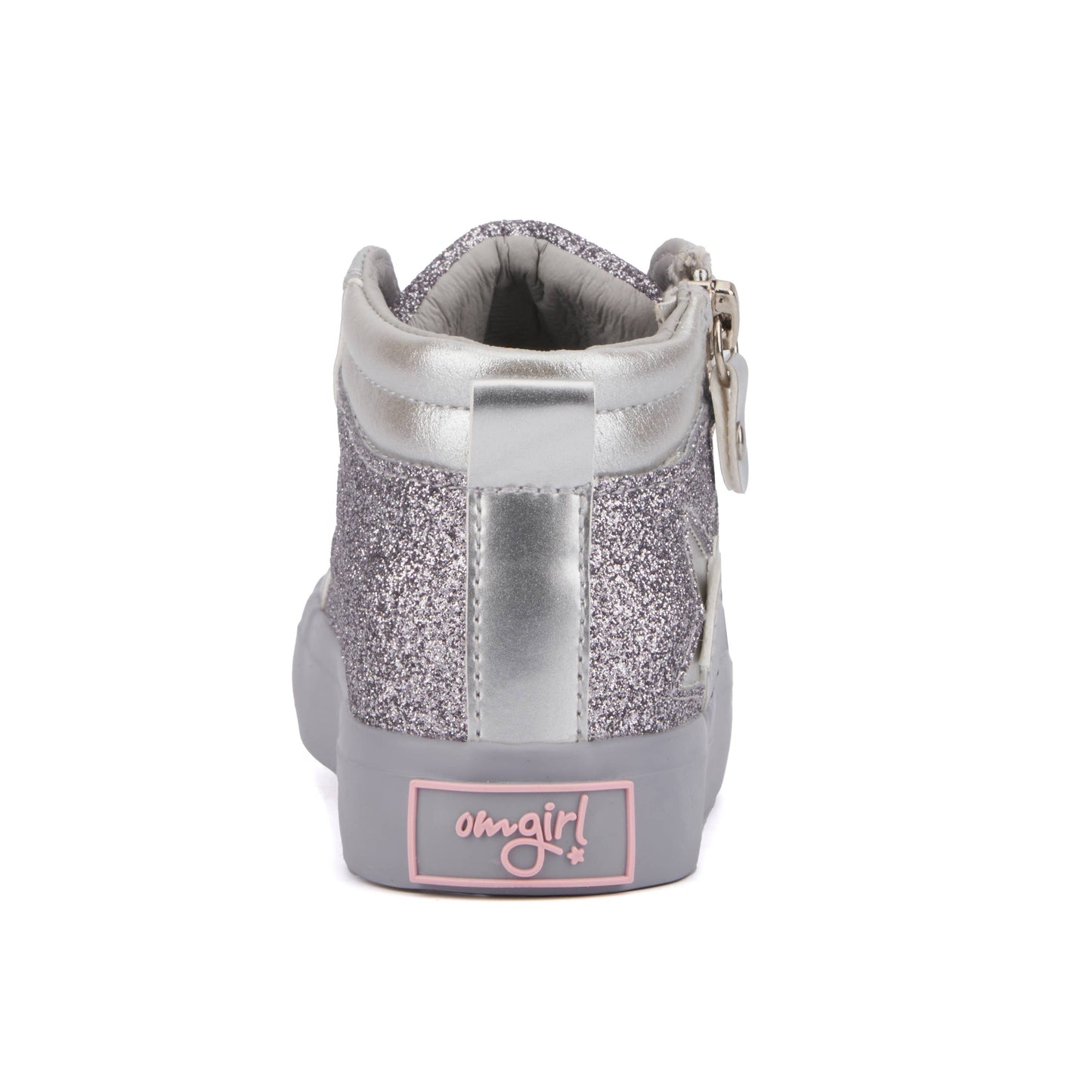 Olivia Miller Girl's Toddler Star High Top Sneakers: SILVER