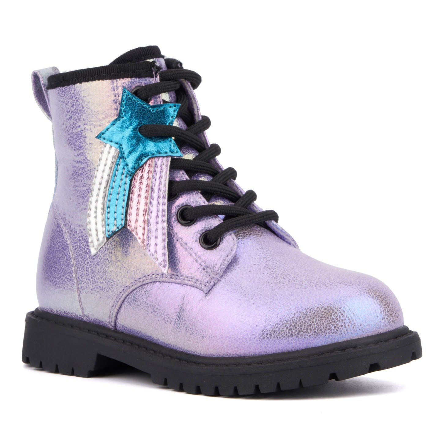Olivia Miller Girl's Toddler Crystal Sky Combat Boots: PINK