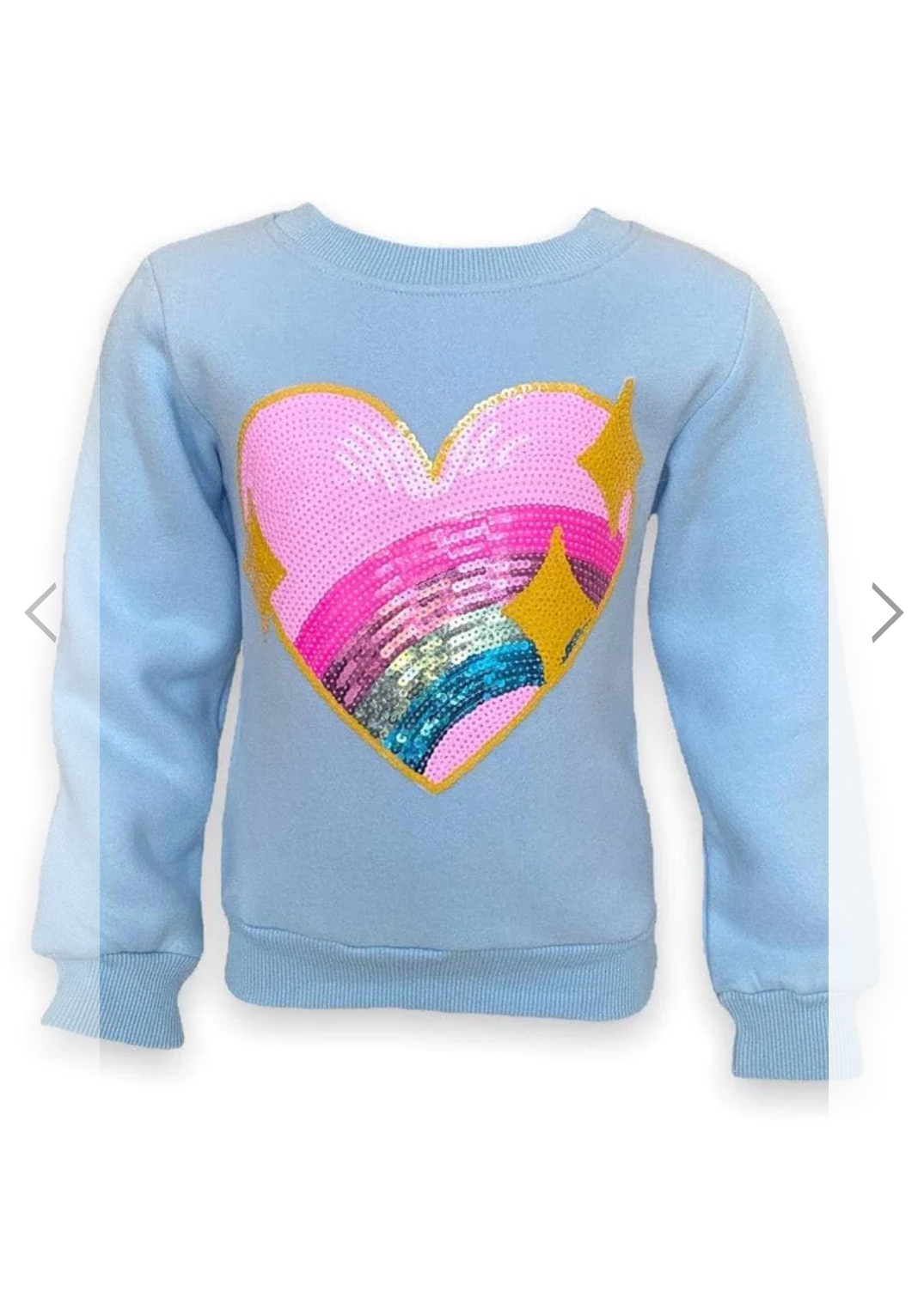 Rainbow Sparkle Heart Sweatshirt