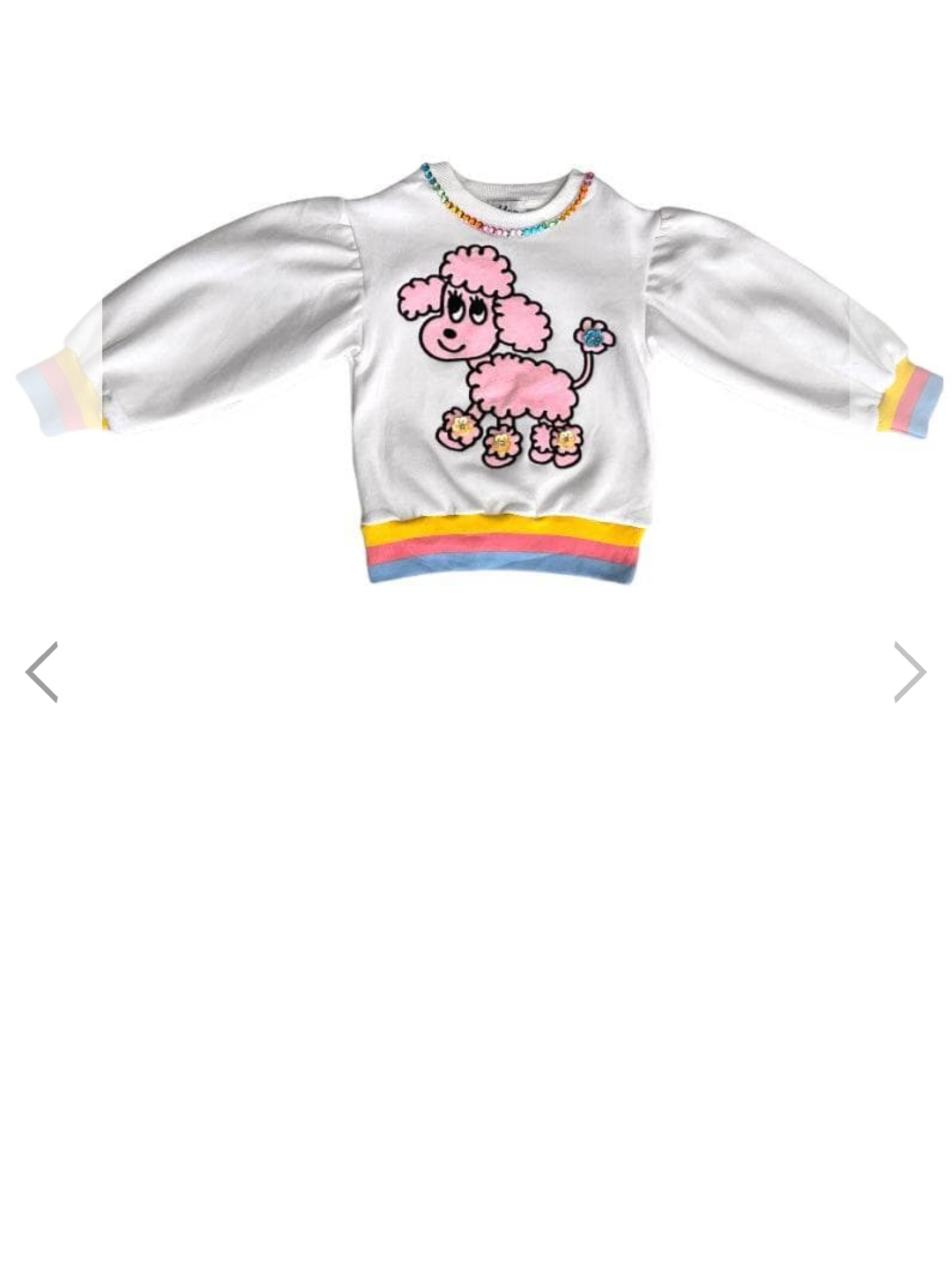 Velvet Poodle Puff Sleeve Sweatshirt
