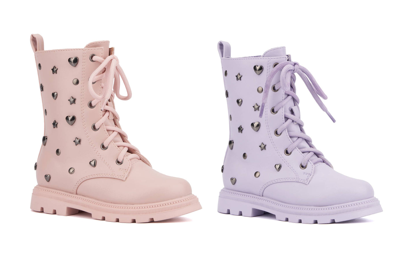 Olivia Miller Girl's Toddler Astro Girl Combat Boots: BLUSH