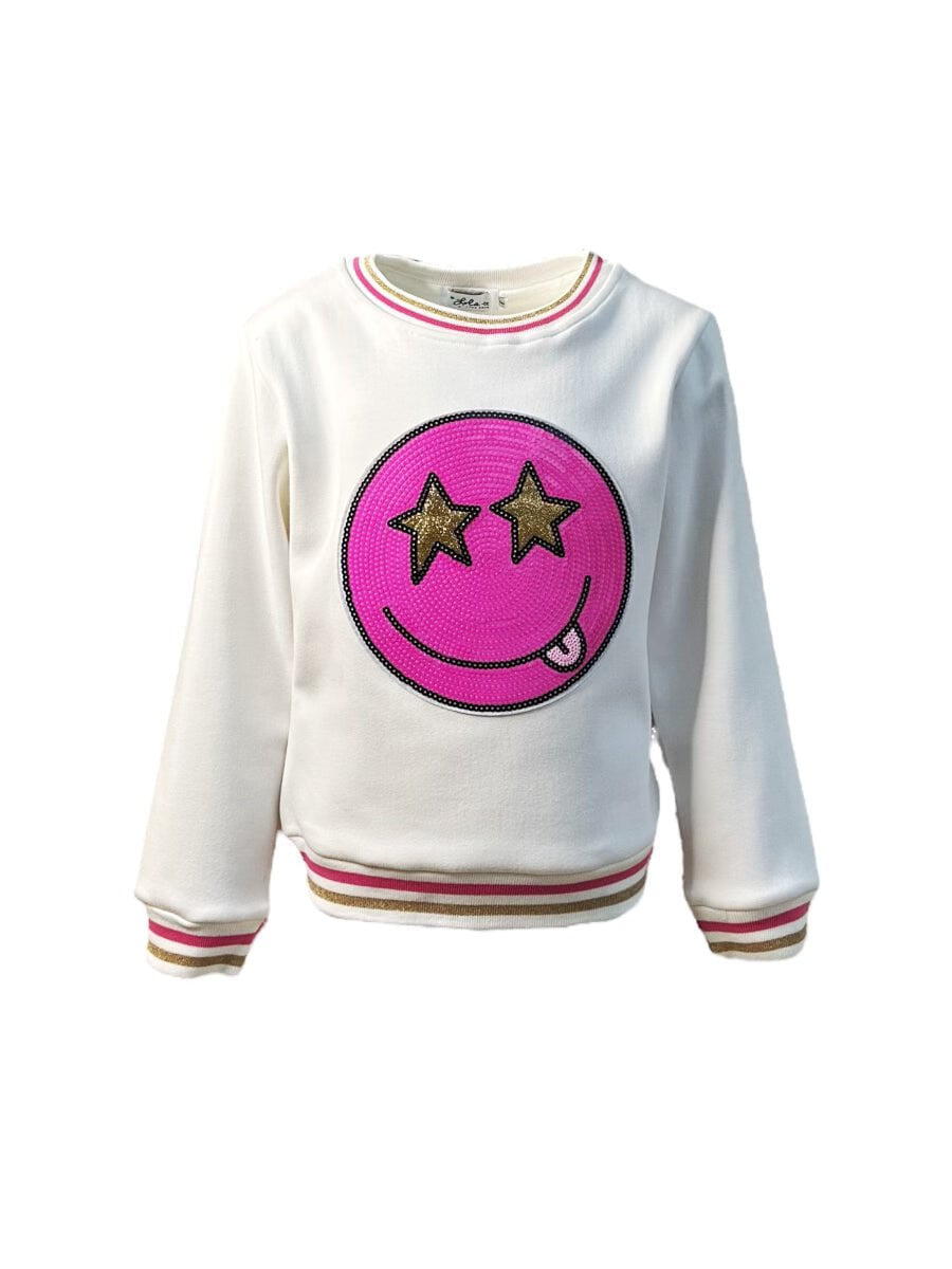 Emoji Starry Eye White Sweatshirt