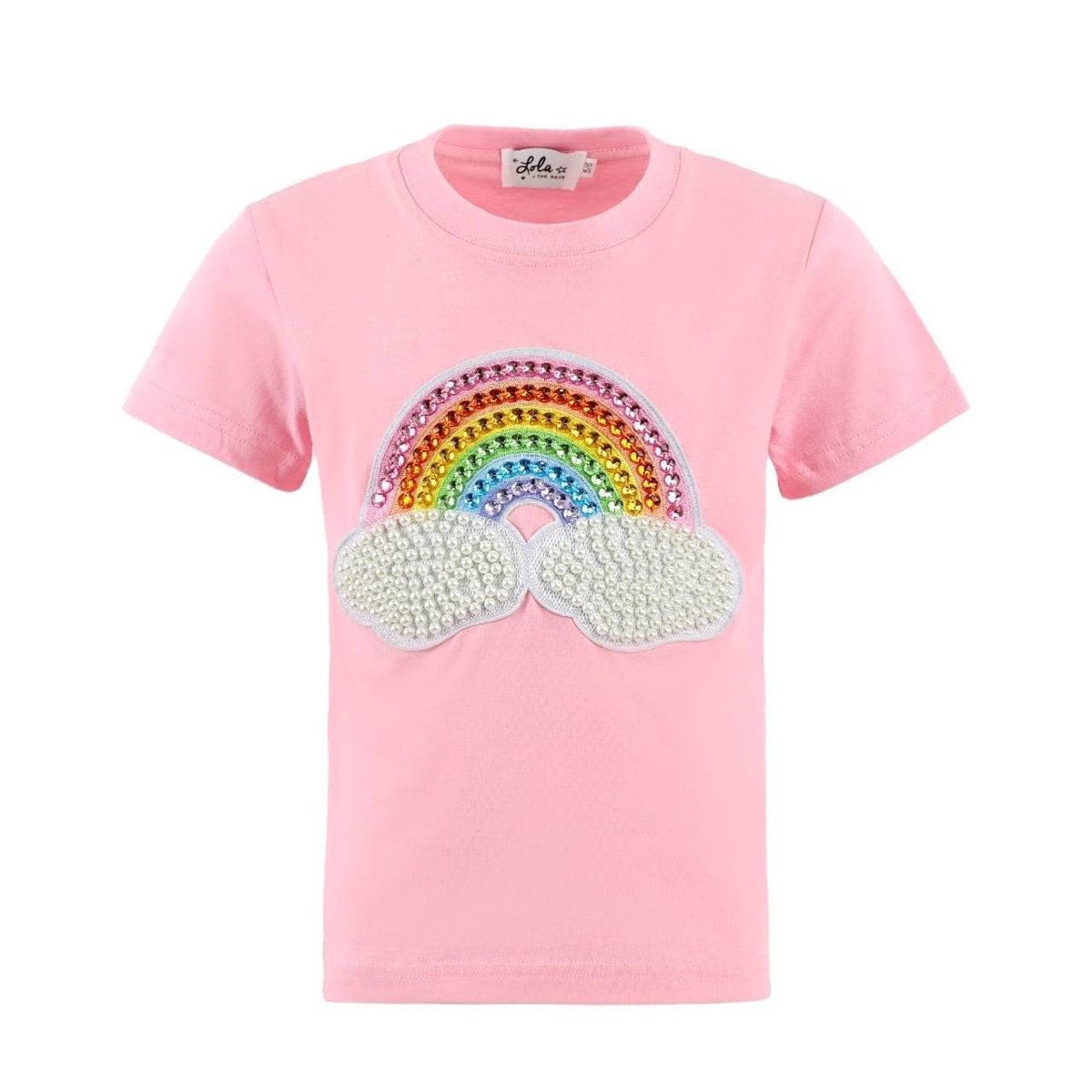 Pink rainbow Pearl Patch T-shirt