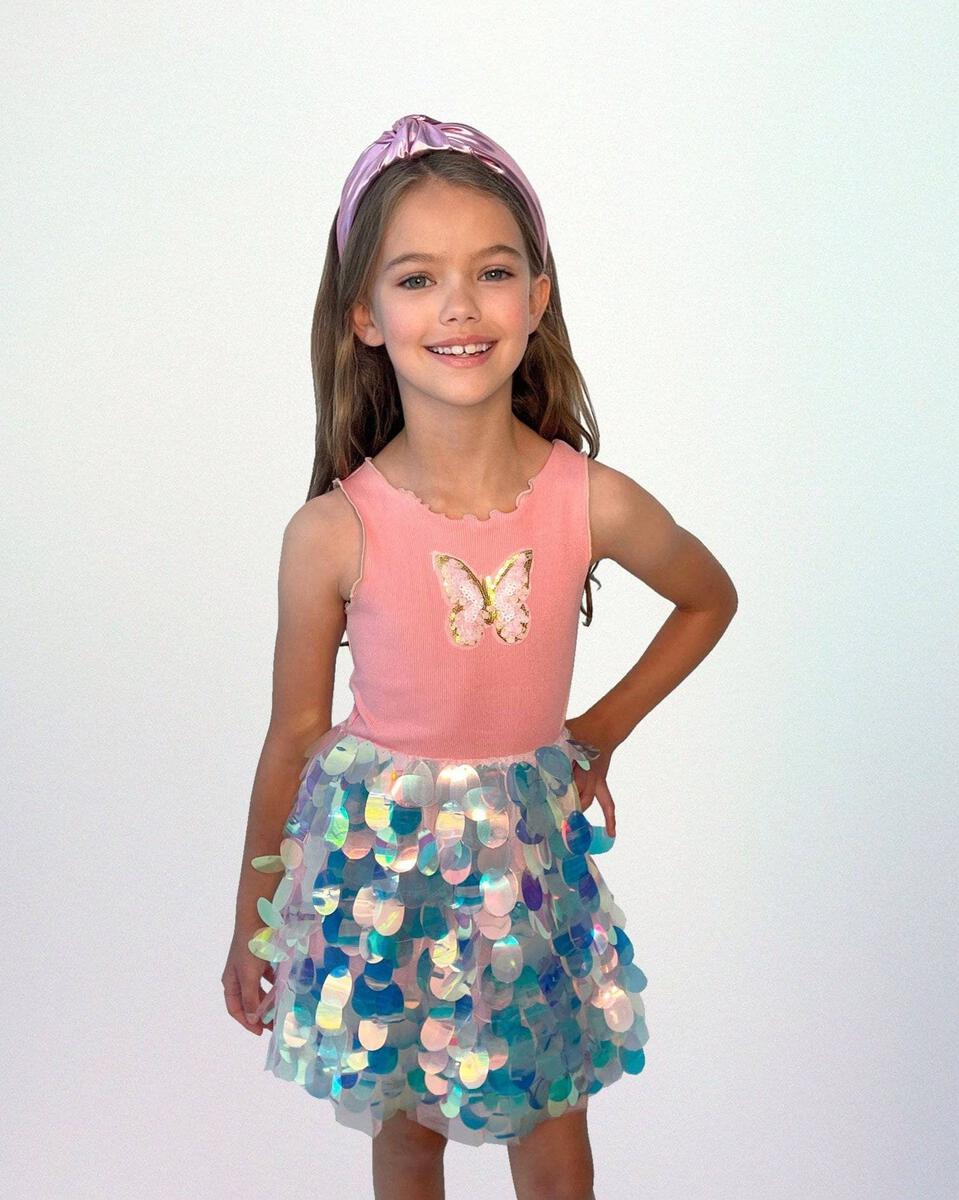 Butterfly Paillette Dress