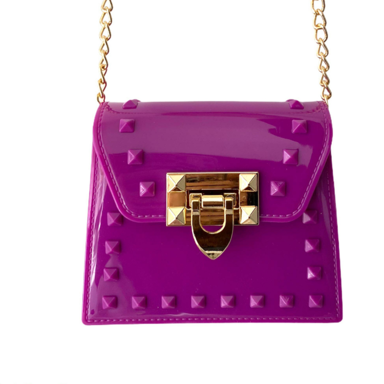 Jelly Stud Purple Bag