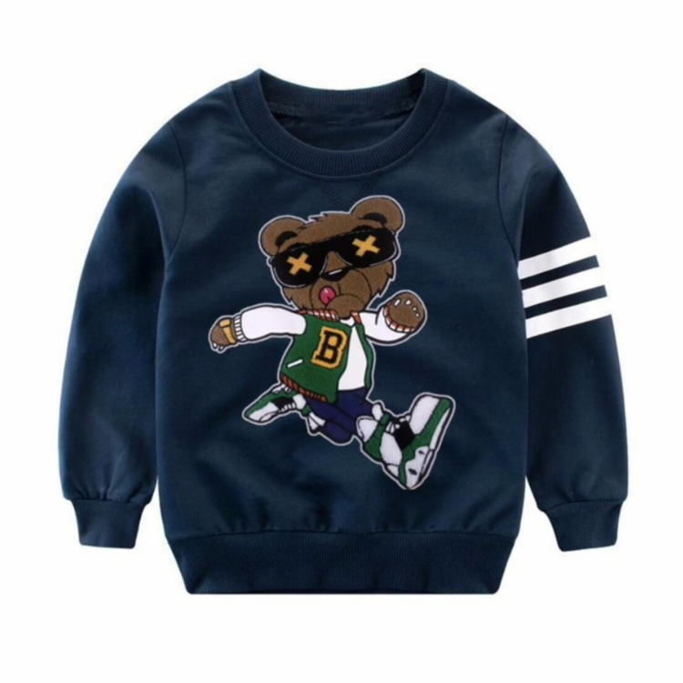 BEAR NAVY BLUE VARSITY SWEATSHIRT