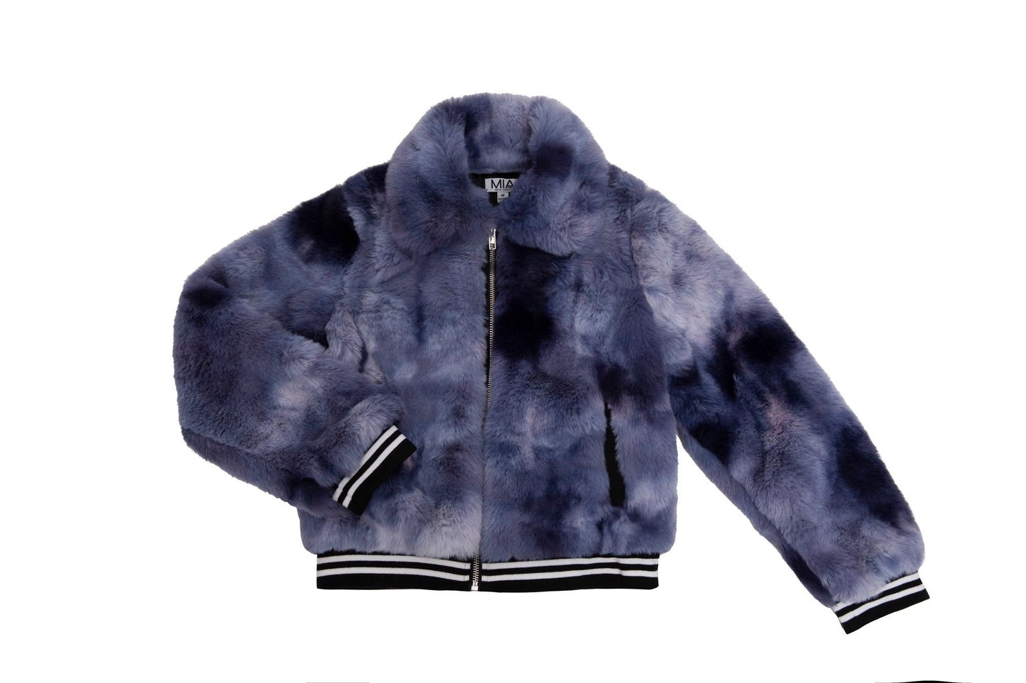 Blue Tie Dye Faux Jacket
