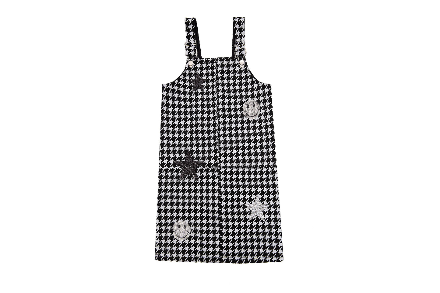 Houndstooth Patched out Overalls