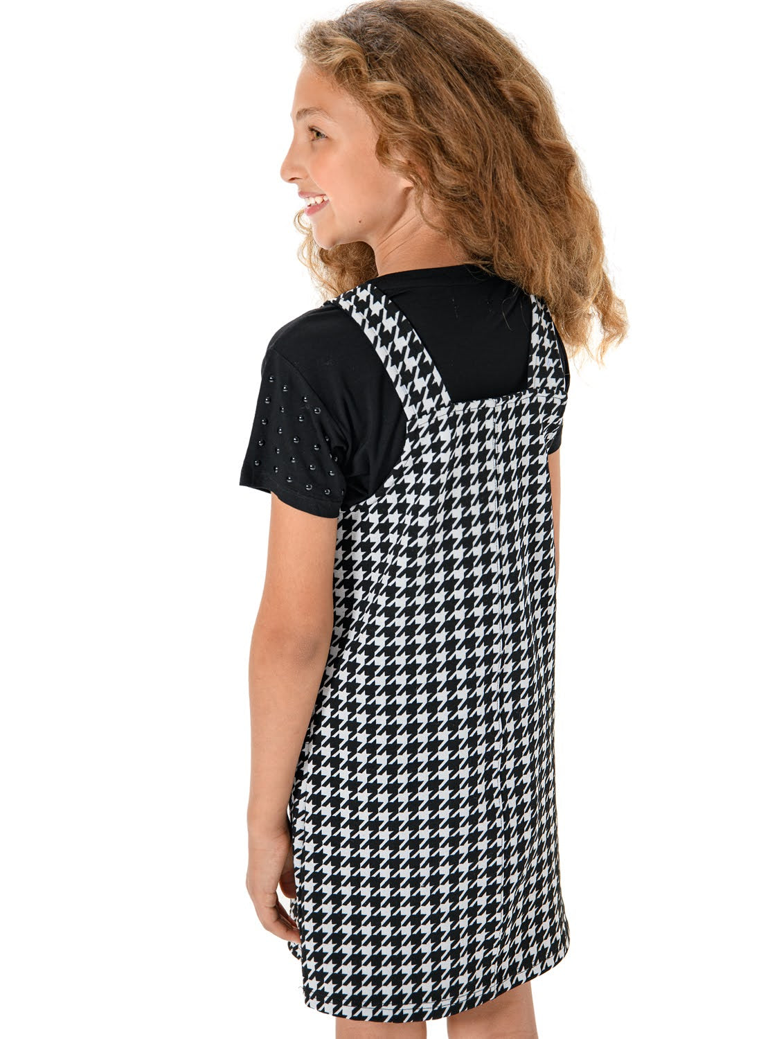 Houndstooth Patched out Overalls
