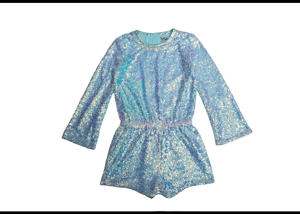 Sequin Aqua Romper