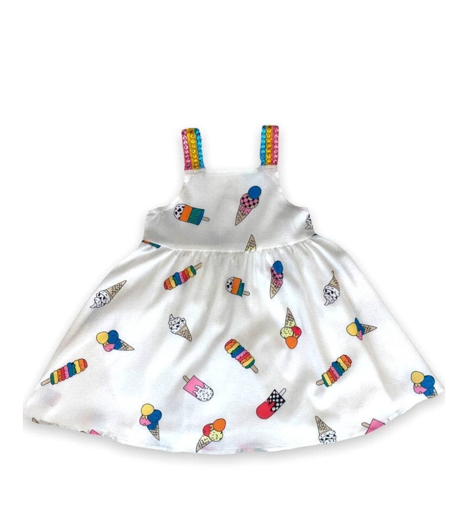 Rainbow Ice cream Cones Gems Dress
