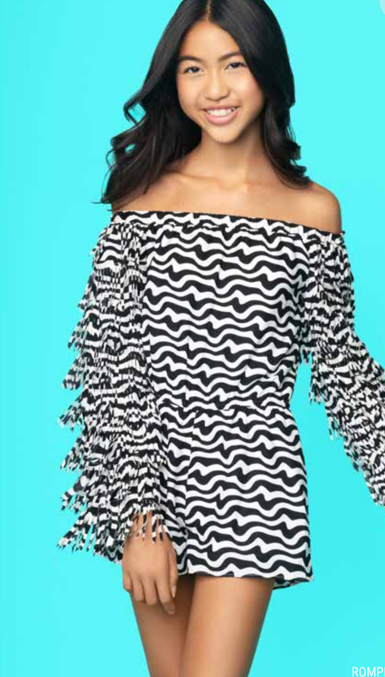 NEW Mia New York White Fringe Romper