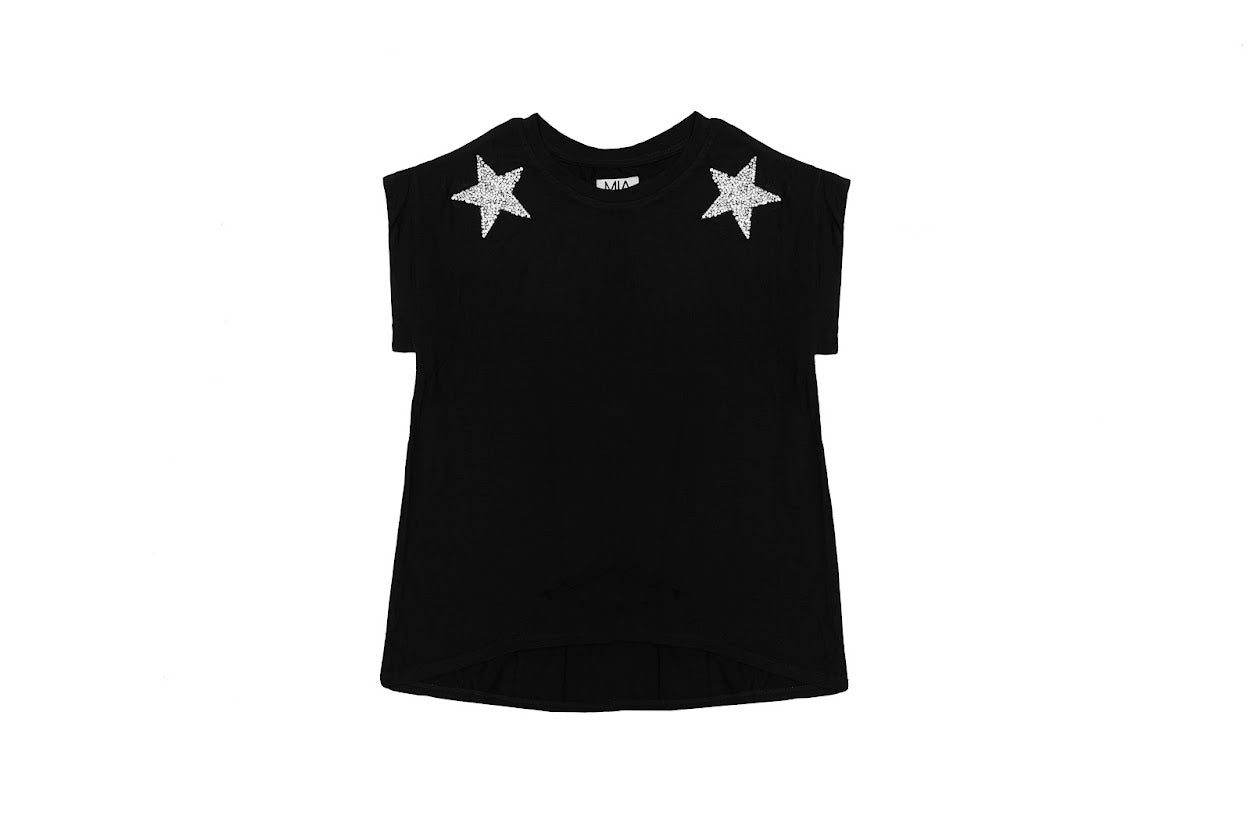 Silver Star Black T-shirt