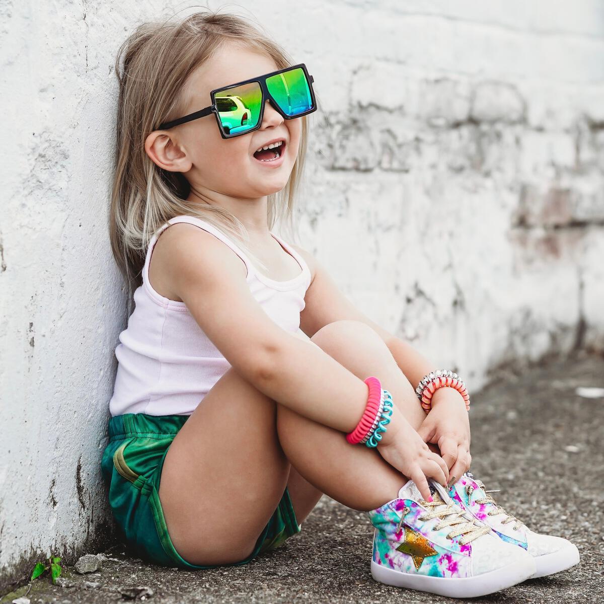 TIE DYE SUEDE UPPER WITH GOLD METALLIC STAR