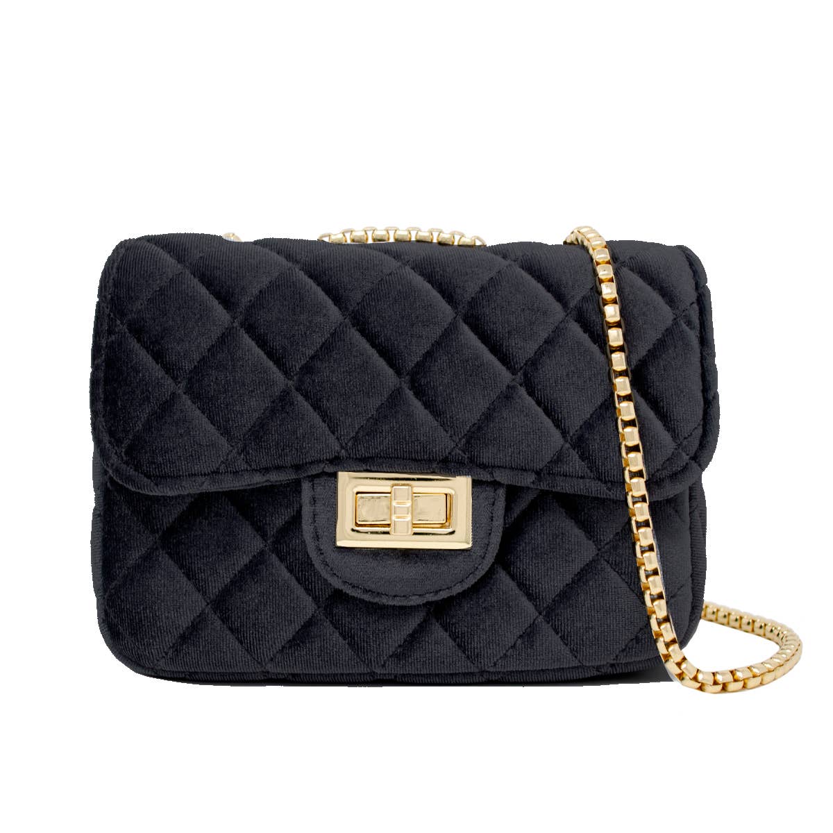 Classic Large Suede Handbag: Navy