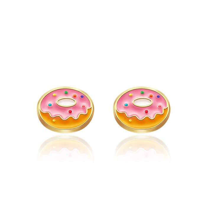 Very Berry Donut | Cutie Stud Earrings | Hypoallergenic