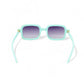 Retro Rectangle Sunglasses for Kids: Teal