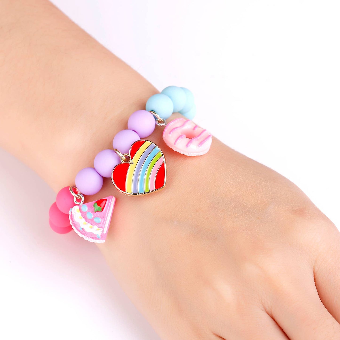 Charming Whimsy Bracelet | Rainbow Heart