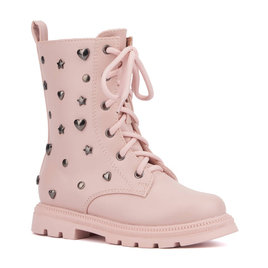 Olivia Miller Girl's Toddler Astro Girl Combat Boots: BLUSH