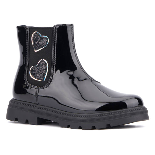 Olivia Miller Girl's Only Love Ankle Boots: BLACK