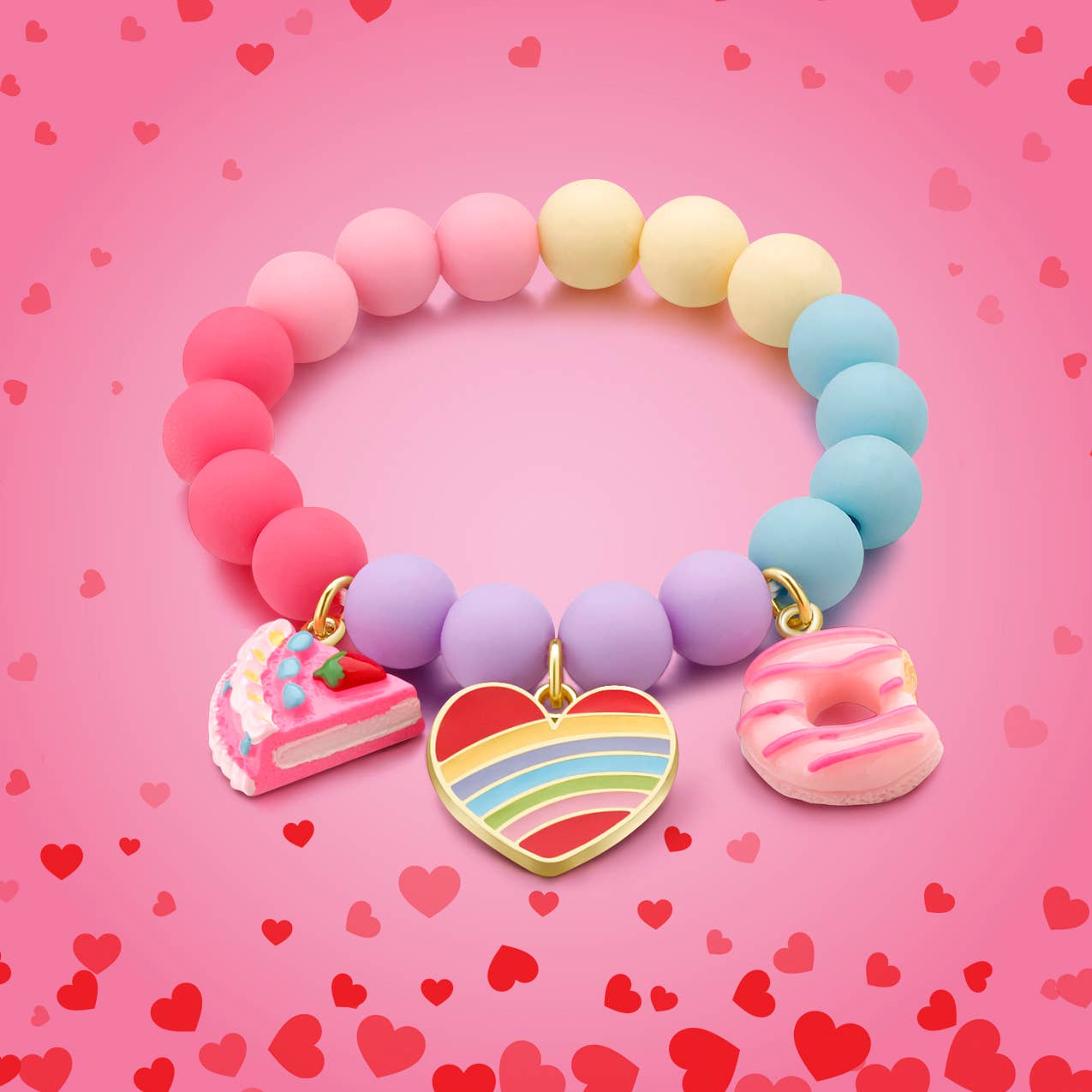 Charming Whimsy Bracelet | Rainbow Heart