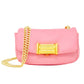 Leather Clutch Bag: Pink