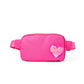 Sequin Heart Belt Bag for Kids: Blue Denim