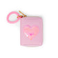 Sequin Heart Spiral Strap Wallet for Kids: Hot Pink