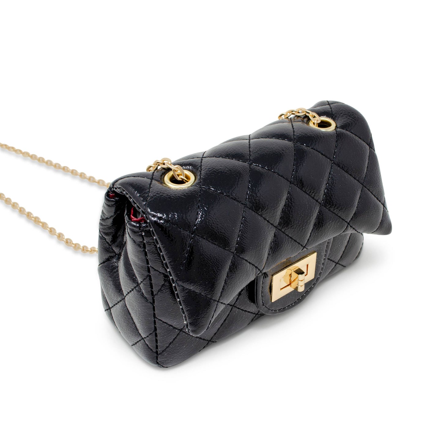 Metallic Classic Mini Purse: Red