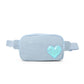 Sequin Heart Belt Bag for Kids: Blue Denim