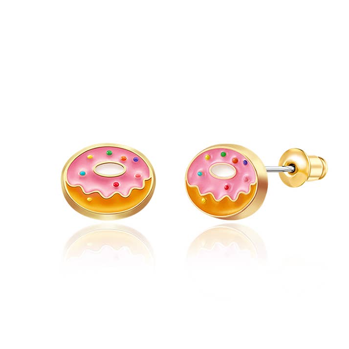 Very Berry Donut | Cutie Stud Earrings | Hypoallergenic