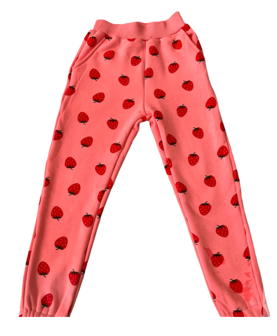 Strawberry Ruffle Joggers Set