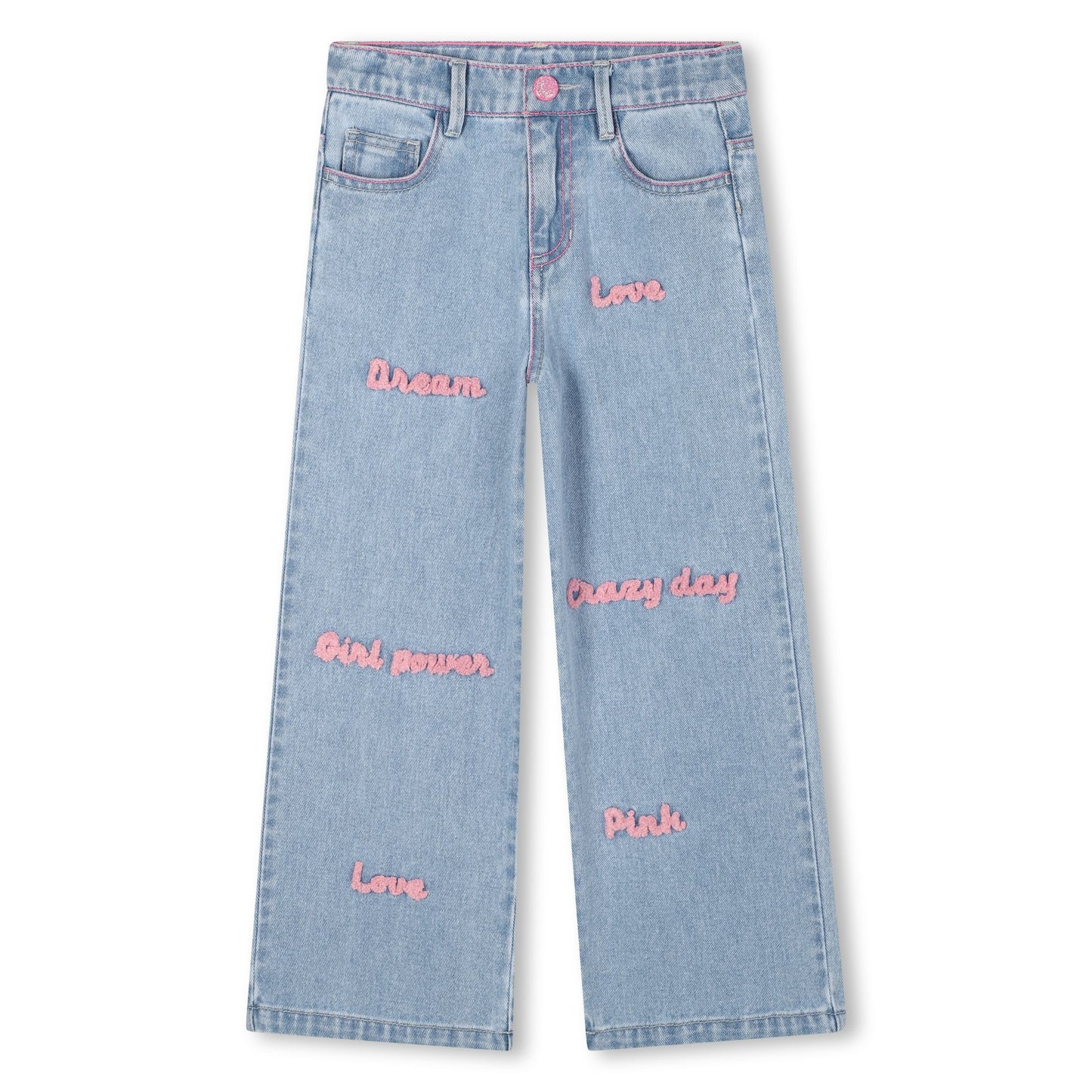 BILLIEBLUSH GIRLS' DENIM JEANS FEATURING LETTERING