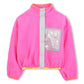 Fleece Button Up Sequin Jacket