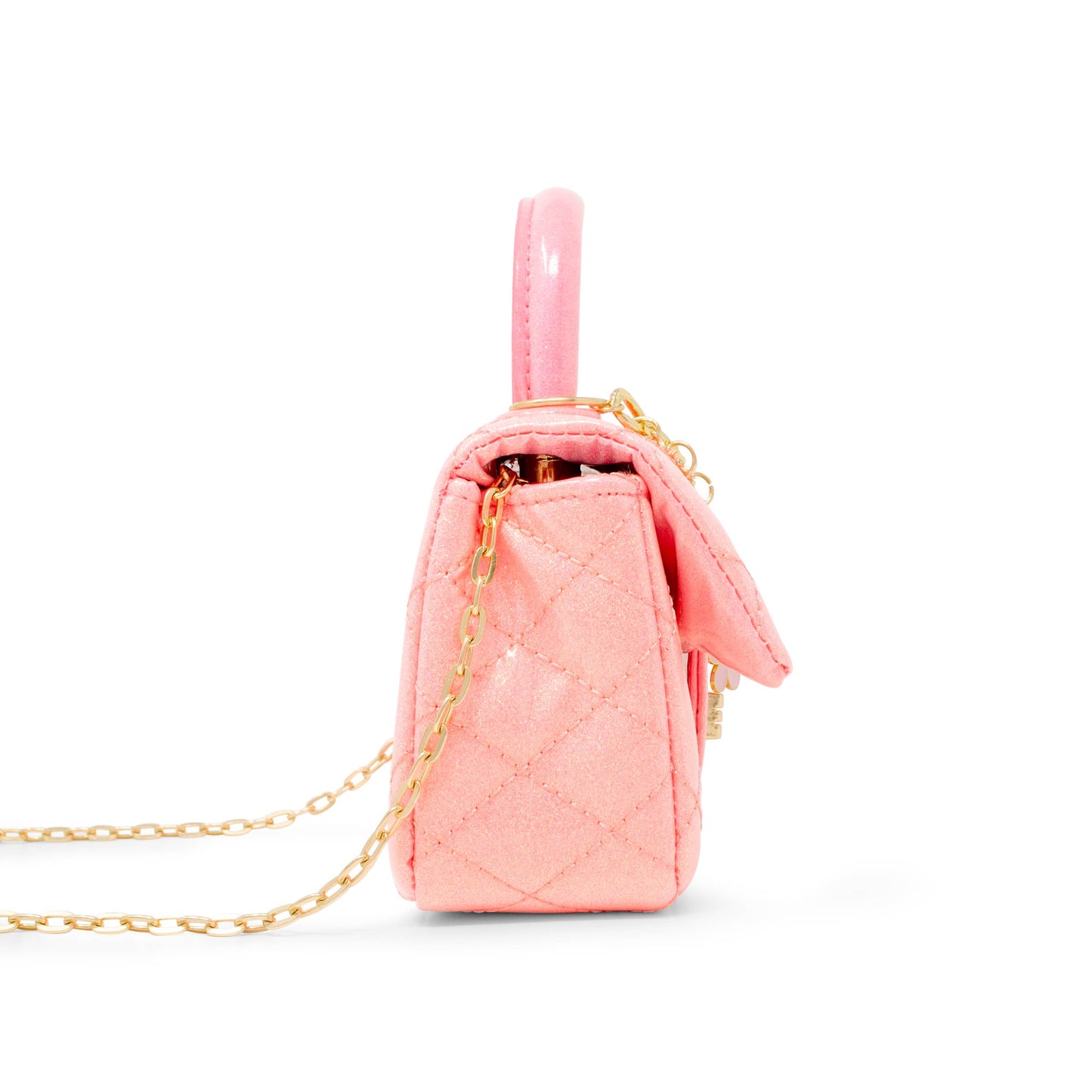 Classic Sparkle Top Handle Handbag: Bubblegum