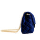 Classic Large Suede Handbag: Navy