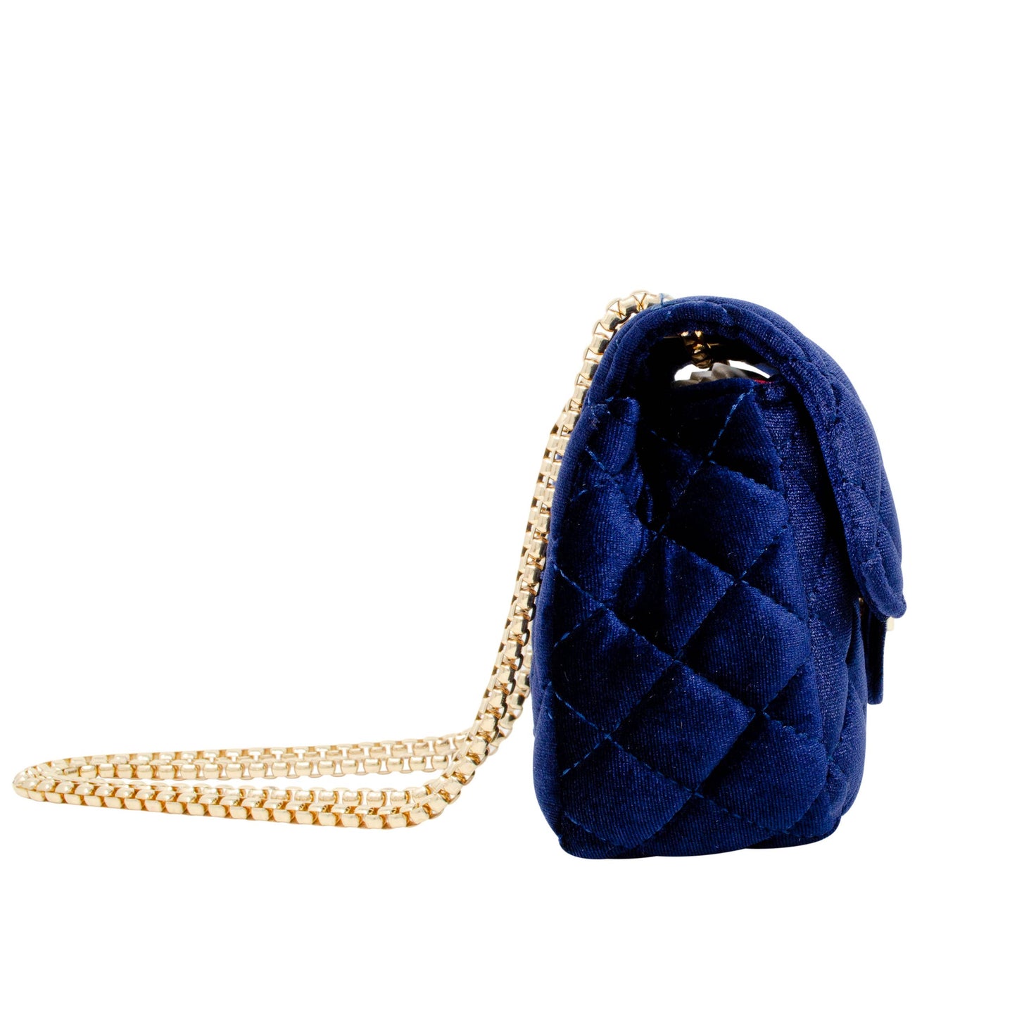 Classic Large Suede Handbag: Navy