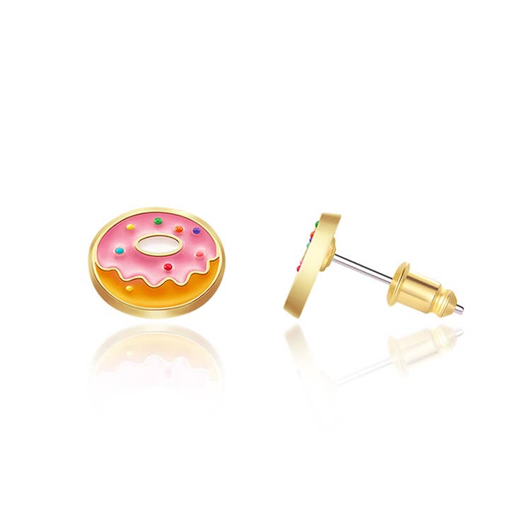 Very Berry Donut | Cutie Stud Earrings | Hypoallergenic