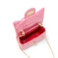 Classic Sparkle Top Handle Handbag: Bubblegum