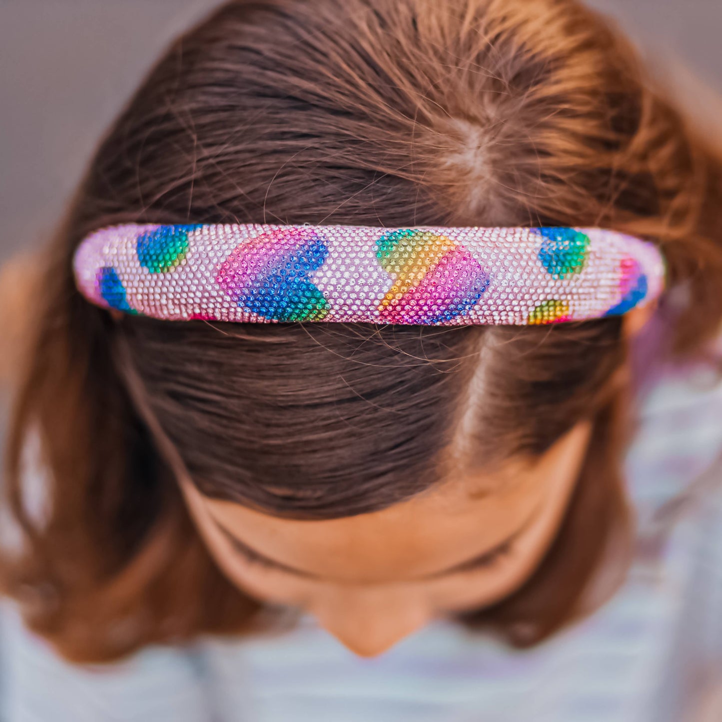 Rhinestone heart HeadBand