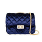 Classic Large Suede Handbag: Navy