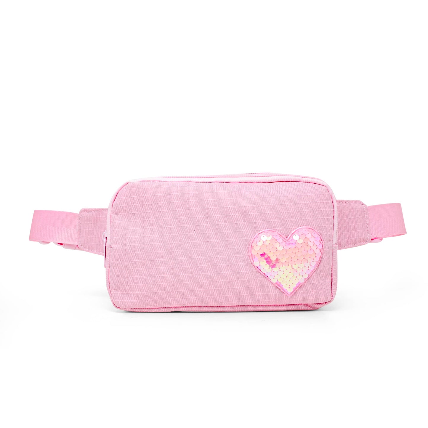 Sequin Heart Belt Bag for Kids: Blue Denim