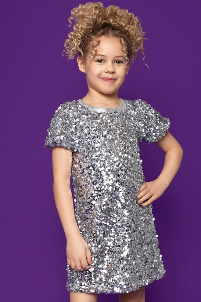 Mia NY Gray Sequin Dress