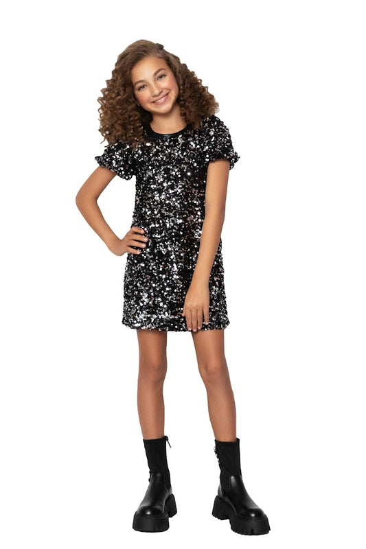 Mia NY Black Sequin Dress