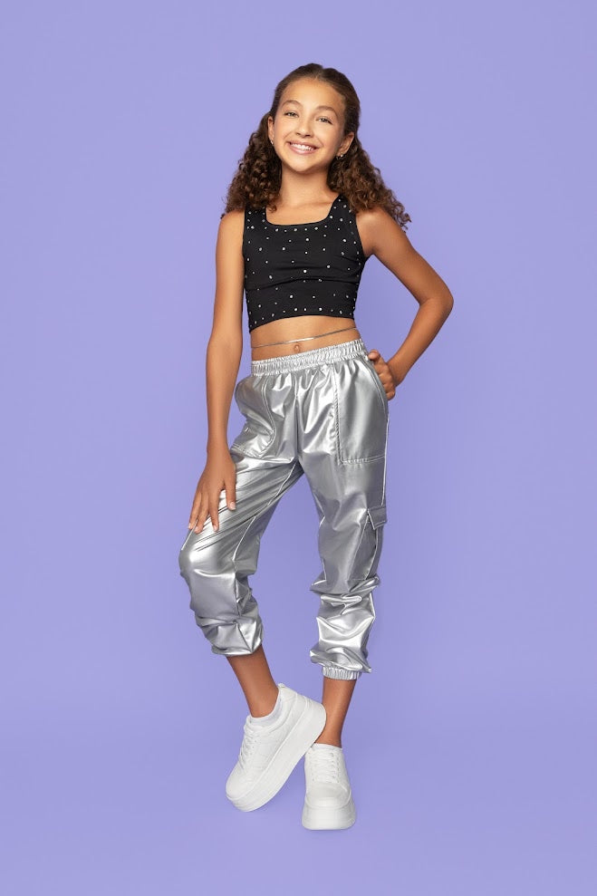 Mia New York Silver Track Pants