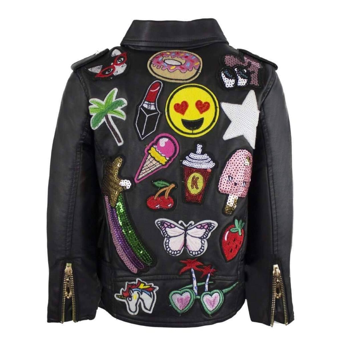 Girls All about The Patch Vegan Leather Jacket
