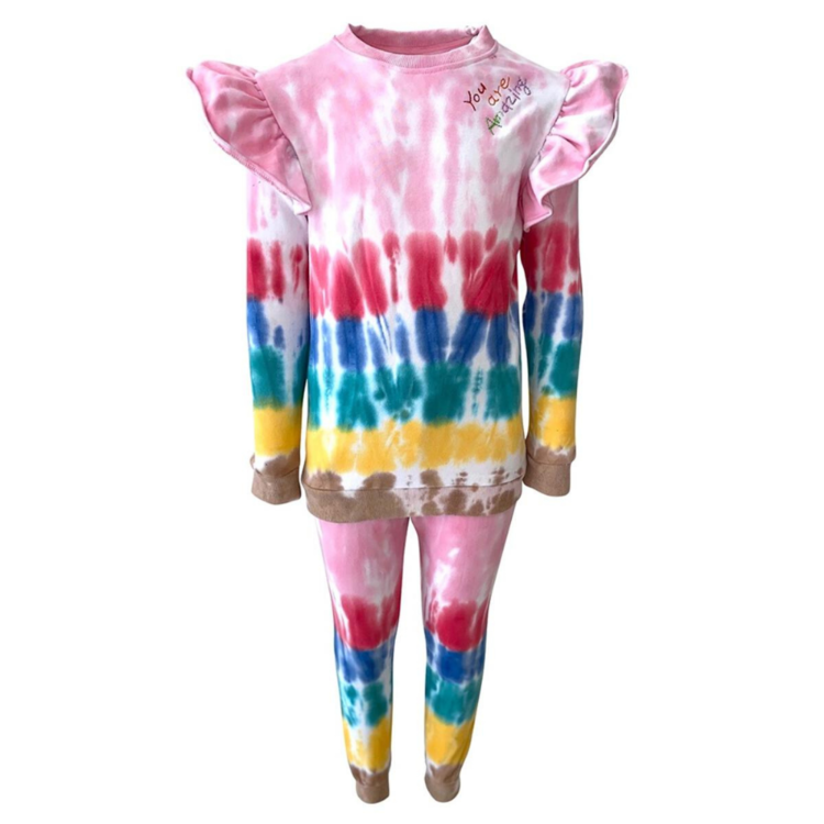 TIE DYE GIRLS SWEATSUIT