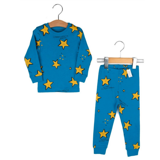 STAR LONG SLEEVE COTTON PAJAMAS SET